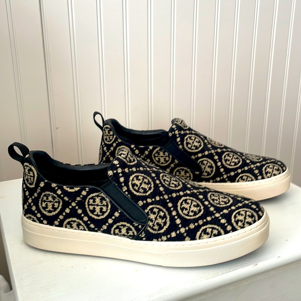 Tory Burch T Monogram Slide Ons- Never worn- Brand New Without Box!